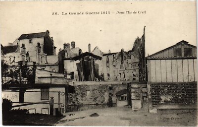 Old postcard Creil Ile de Creil Guerre (1185861)