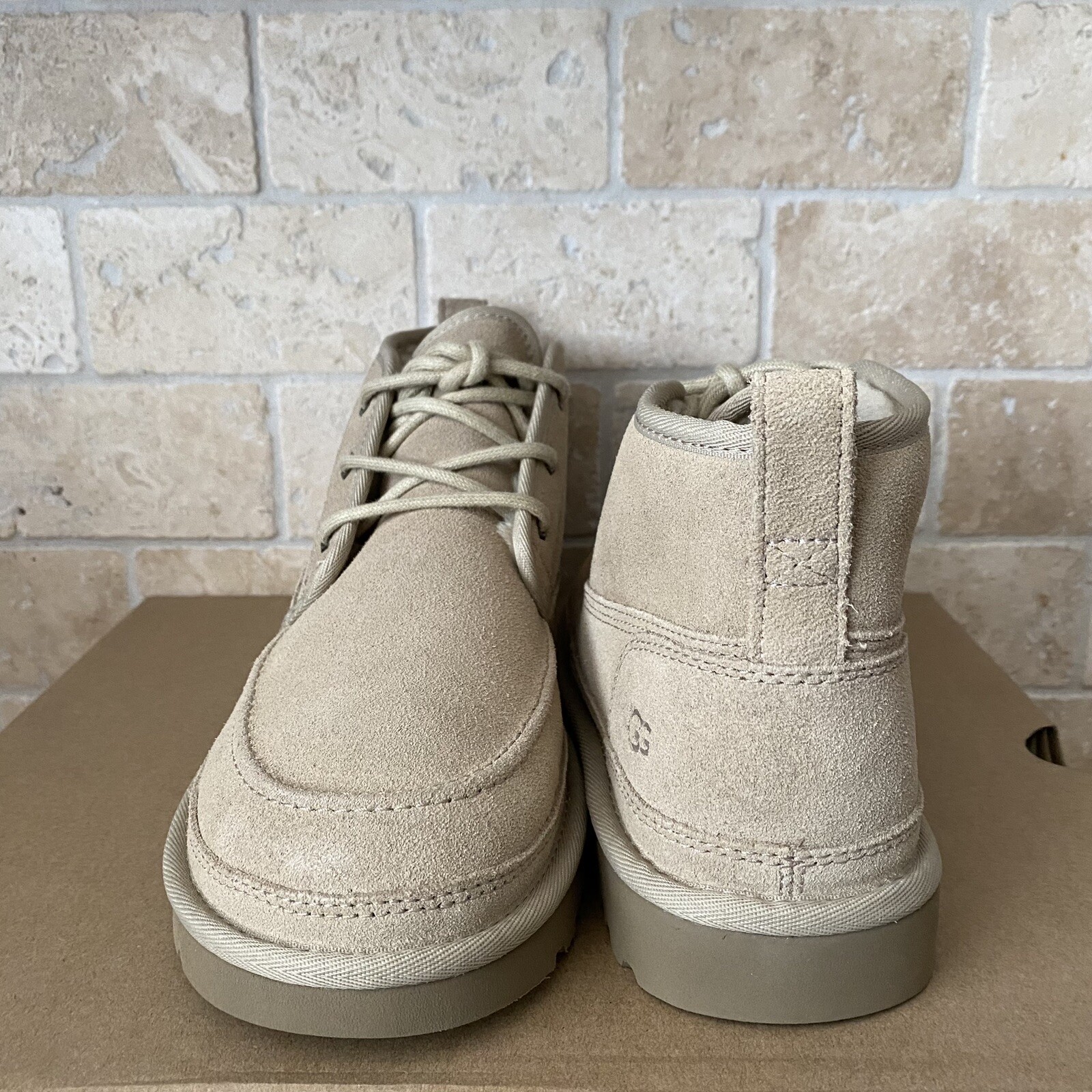 UGG NEUMEL MOC MUSTARD SEED SUEDE SHEEPSKIN ANKLE CHUKKA BOOTS MEN SIZE US 13 image 3