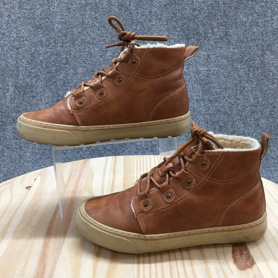 Lugz Chukka Boots Womens 7 Brown Evergreen Fleece Lined Laced Up Faux Leather - Image 3 of 4