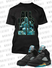Mens All I Do is Win Graphic Sneaker Sport Tee Shirt Match J5 Aqua Big Tall Sm T