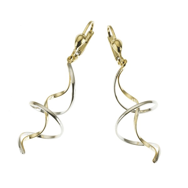 Fascination Ohrschmuck OhrhäNger 333 Gold Zweifarbig Spirale 49Mm Lang-image