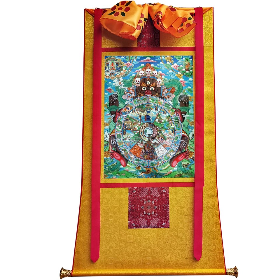 Gandhanra Thangka Tibetano - Shakyamuni Thangka - Arazzo di