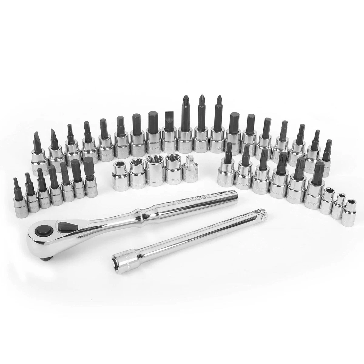 New CRAFTSMAN 934845 case 42 Pieces 1 4 3 8 Drive Bit Socket Set