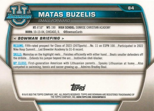 2022-23 Bowman University Chrome #1-100 (You Pick) 1st Prospects - Picture 171 of 203