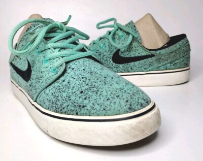 Nike Air Stefan Janoski Youth Shoes Sz 6Y Teal Blue Black Splatter