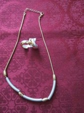Kette mit Ohrstecker, Creolen, Modeschmuck, in silber und gold, neu