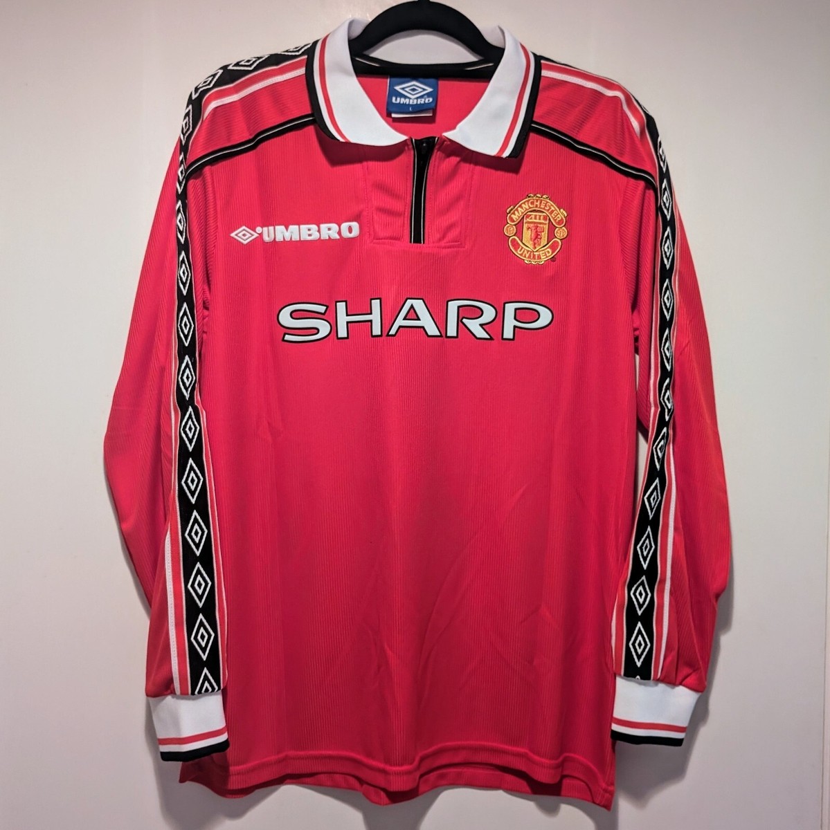 Manchester United David Beckham 1998 Retro Jersey Men's L | eBay
