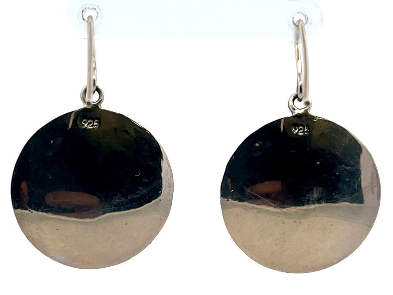 925 Sterling Silver Double Disk Hook Earrings 22.… - image 3