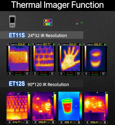 Thermal Imager Multimeter 2IN 1 24*32 Digital Touch Screen Voltmeter USB Interf - Picture 6 of 33
