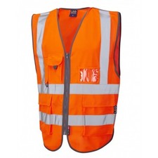 Leo Workwear Barnstaple Class 2 Go/rt Orange Superior Hi Vis Waistcoat Pre
