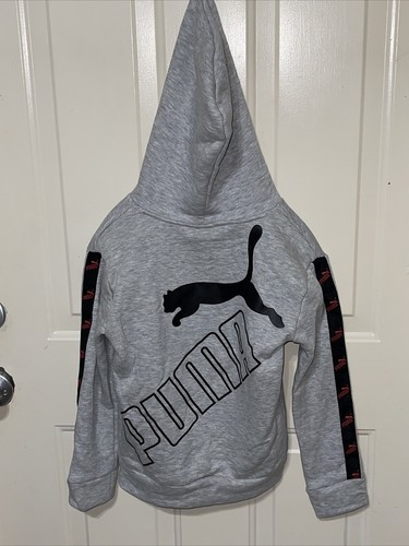PUMA KIDS SMALL HOODIE SWEAT JACKET FRONT & BACK DESIGN SIZE SMALL NWT MSRP $40 - Picture 4 of 7
