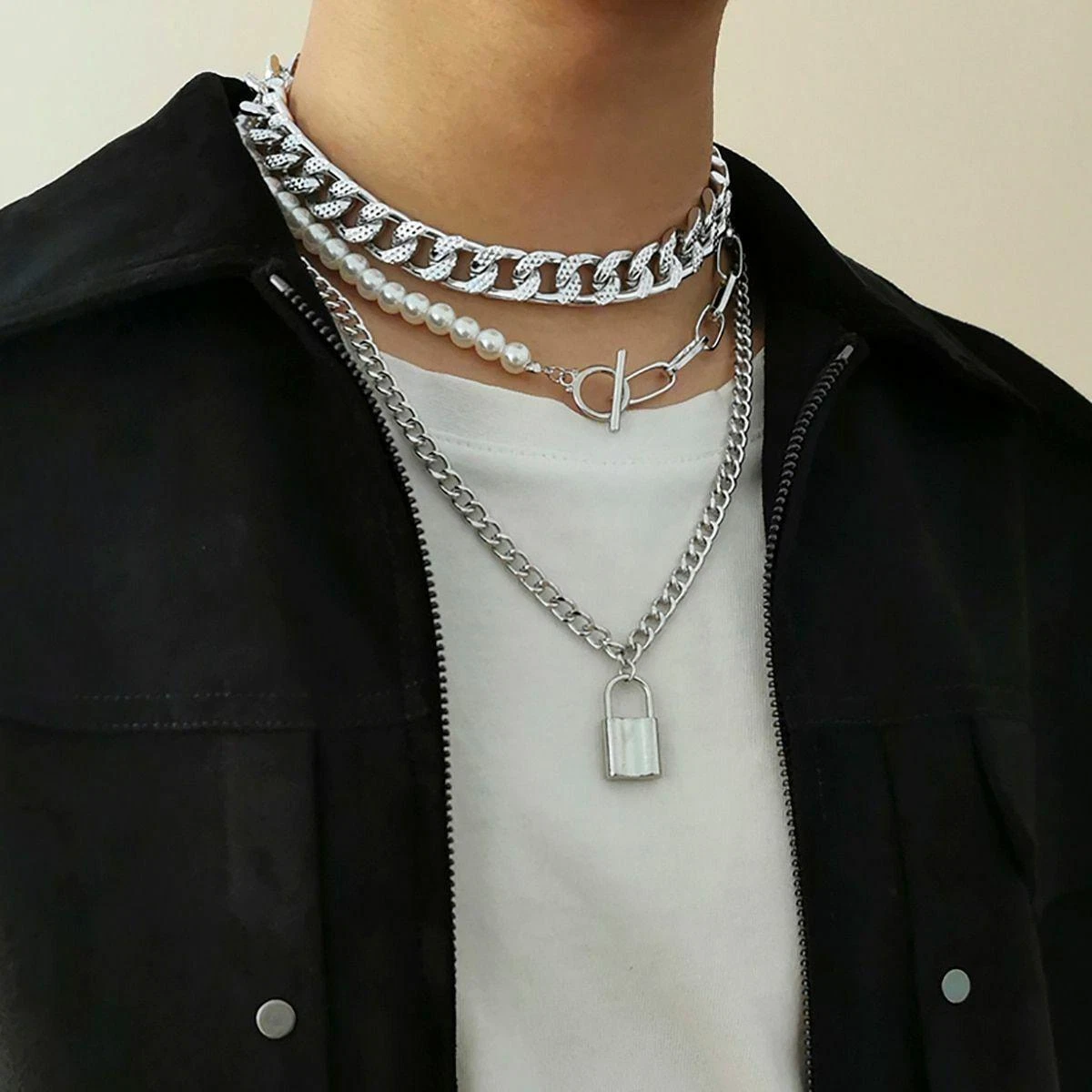 mens choker necklace