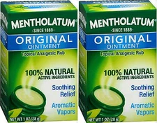 Mentholatum Rub Aromatic Ointment 1 oz Tub (2 Pack) /