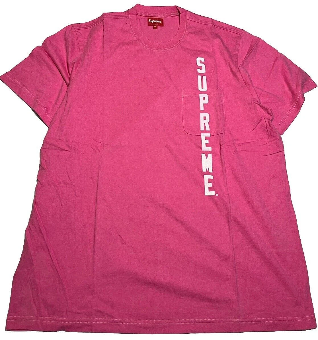 Tee shirt Supreme SS20 point contrasté poche rose DEADSTOCK taille XL GM7