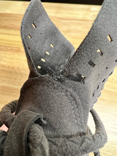 RUE 21 Etc! Ankle Boots Perforated Tassel Women's Size XL 10 Gray - Picture 6 of 6