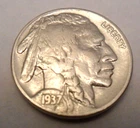 1937 P INDIAN HEAD "BUFFALO" NICKEL  CULL  **FREE SHIPPING**