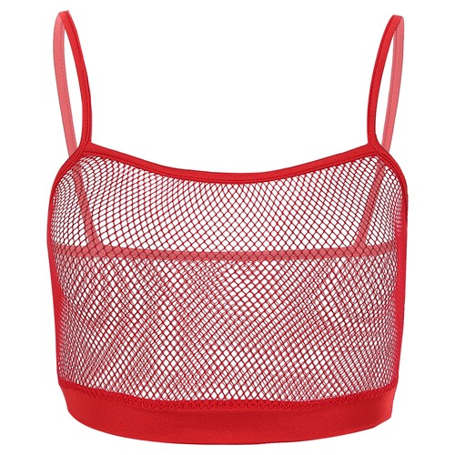 Womens Mesh Crop Bras Tops See Through Festival Rave Bralettes Vest Tank Tops - Picture 39 of 46