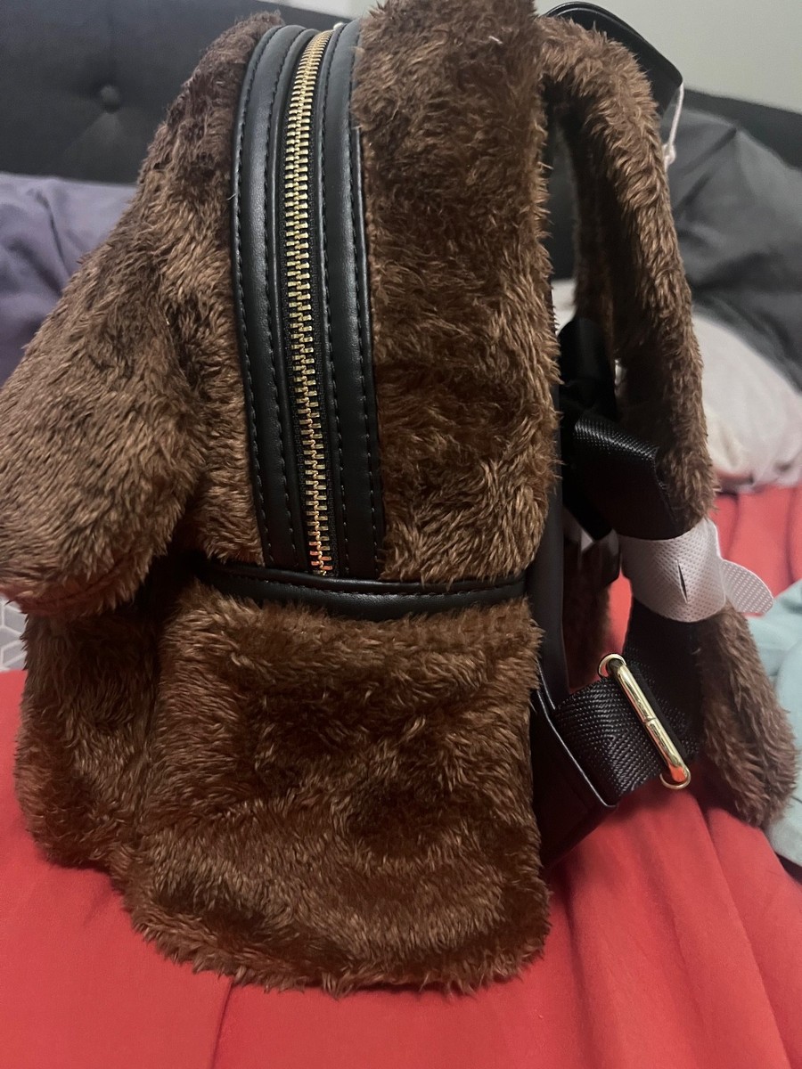 Mini Faux Fur Muppets Character Backpack Cosplay Shoulder Bag Tote Loungefly Disney Muppets Rowlf Mini Backpack Purse Faux Fur  main image 4
