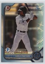 2022 Bowman 1st Edition Sky Blue Foil Kahlil Watson #BPPF-3 17yt