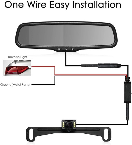 Upgrade Your Safety: 720p Rearview Mirror Backup Camera with 170-Degree View - Picture 8 of 10