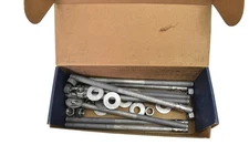 9 Midwest Fastener Wedge Anchors 1/2 x 10 Galvanized Open Box 50201 Nuts Washers