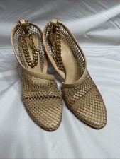 NEW BOTTEGA VENETA Sand Tex Mesh Chain Pumps Size 39.5 9.5 US