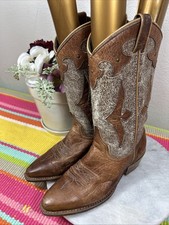 ABILENE 9188 Western Boots Distressed Studded Crunched Cowhide Women  s Size 6 M
