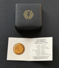 BRD - Etui + Zertifikat  f&uuml;r 100 &euro; Goldm&uuml;nze ~ Einf&uuml;hrung des Euro ( ohne M&uuml;nze)