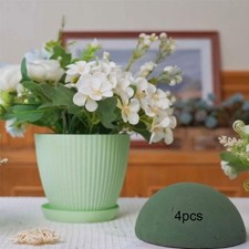 4Pcs Floral Dry Foam Half Balls Tools Green for Centerpiece Garden Wedding
