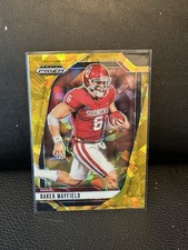 2025 Panini Prizm Draft Picks Gold Cracked Ice Baker Mayfield #187 Oklahoma
