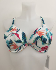Freya Women's Palm Paradise Bikini Top Size 36D Multicoloured Floral Bow New