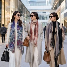 Fashion Women Long Scarf Floral Print Shawl Wrap Lightweight Soft Beach Spring