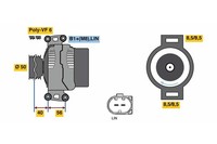 Bosch Lichtmaschine 14V 120A FüR MERCEDES-BENZ Sprinter 3,5-T 5-T Vito / Mixto