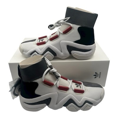 Adidas Crazy 8 AD Shoes Mens Sz 9 White Grey Red High Top Sneakers AC7737