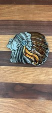 American Indian Chief Head Western Indian Metal Fashion Belt Buckle