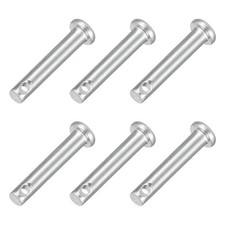 6Pcs 1/8" x 5/8" Single Hole Clevis Pins, 304 Stainless Steel Flat Head Pins