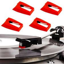 4 Pcs Tourne Disque Aiguille Pointe De Lecture, Diamant Platine Vinyle De Rem...