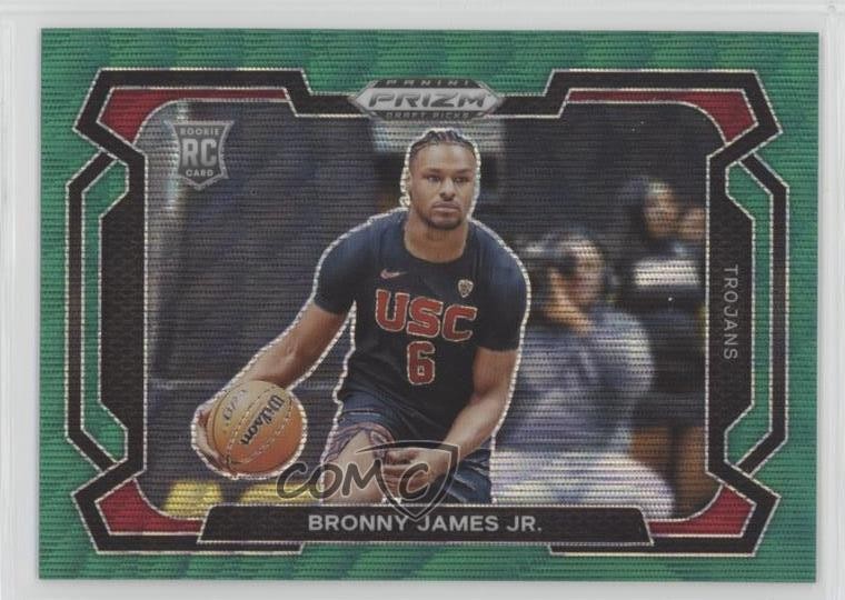 2024-25 Panini Prizm Draft Picks Green Wave Variations Bronny James Jr #86 0jr6