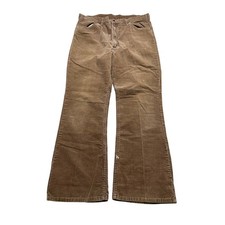 Vintage Levi  s 646 Brown Corduroy Flared Bell Bottoms Pants 35x30 Talon USA 80s