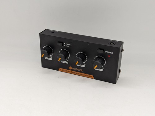 Neoteck 4-channel stereo headphone amplifier volume controls mono/stereo metal - Picture 4 of 15
