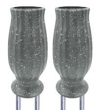 2PCS Cemetery Vases for Grave-Durable Plastic Grave Vases Flower Holder with ...