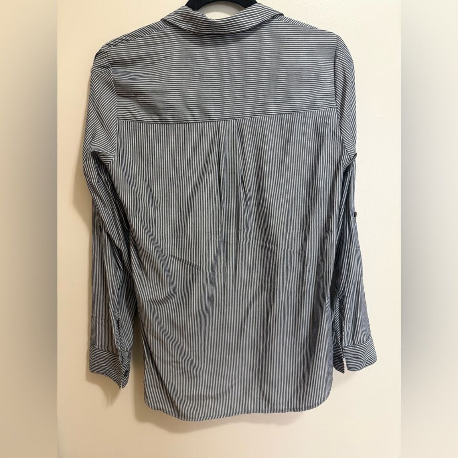 Express Essential Striped Double Pocket Button Do… - image 6