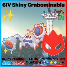 ✨ Shiny Alpha Crabominable 6IV + EVs ✨ Pokemon Legends ZA 🚀 Fast 🚀