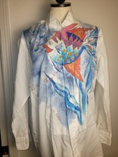 Broadway Tuxmakers Tuxedo Shirt Men's 32-33 Long Sleeve With Custom Art vintage