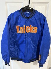NWT New York Knicks NBA Men s Starter Ultra Game Satin Bomber Varsity Jacket L