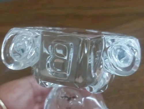 Waterford GiftologyBaby Crystal TEDDY BEAR w/ Alphabet Block Signed - Picture 5 of 8