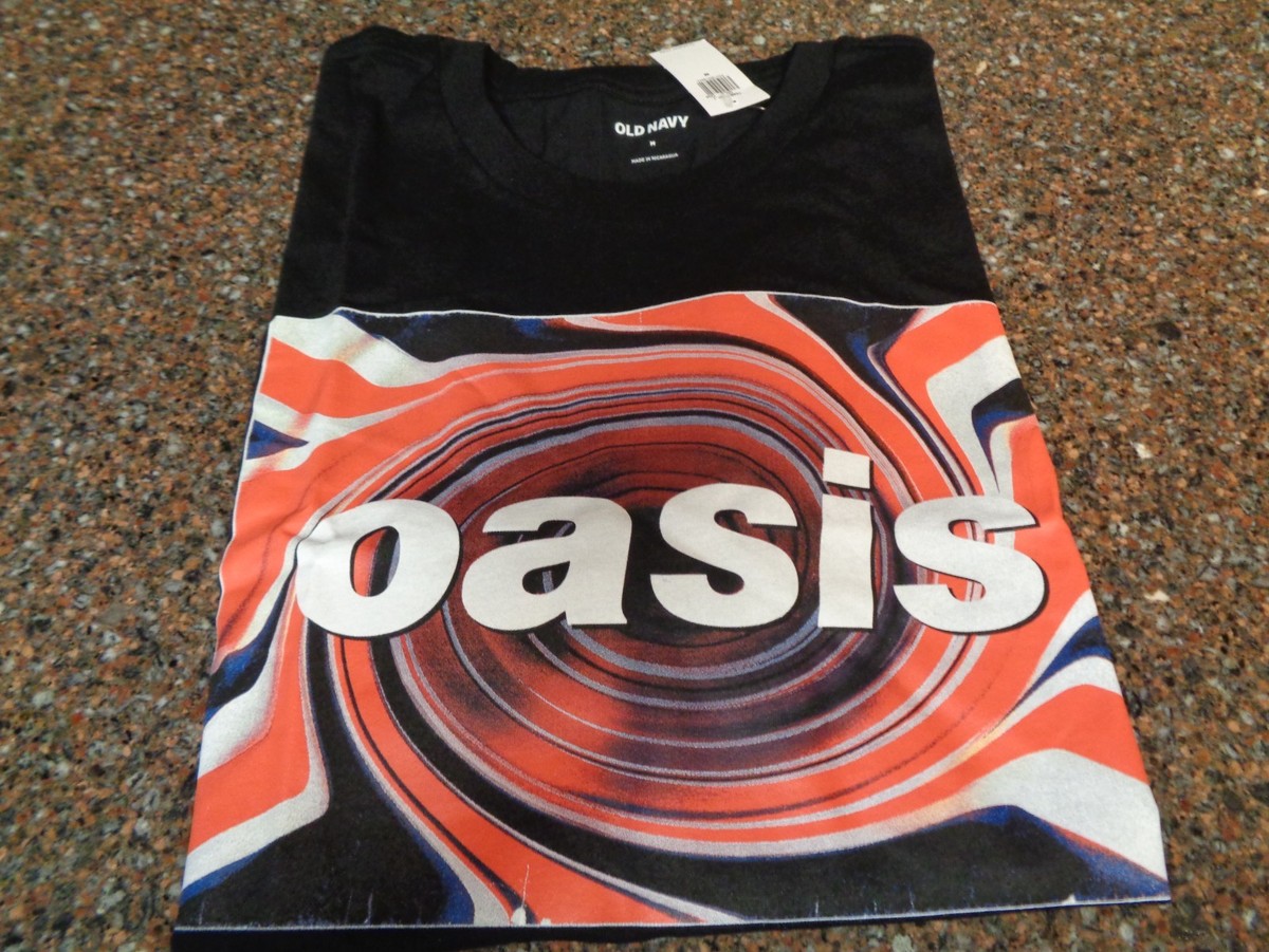 Oasis Swirl Logo T-Shirt Adult Medium SS Black NWT | eBay