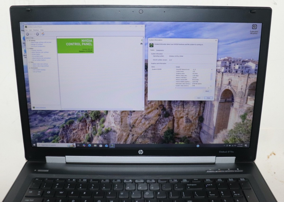 HP EliteBook 8770w|Intel Core i7@2.70GHz|32GB RAM|256GB SSD