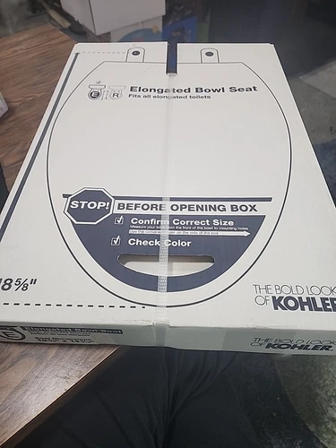 Kohler Elongated Toilet Bowl Seat R20110-0 Grip New in Box 18-5/8" x 14-3/16"