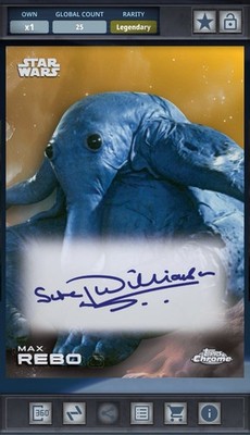 Max Rebo - Signatures Gold 50cc Legendary Star Wars Card Trader Topps Chrome
